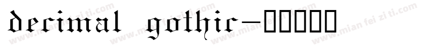 decimal gothic字体转换